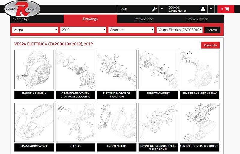 Piaggio Vespa spare parts catalog online